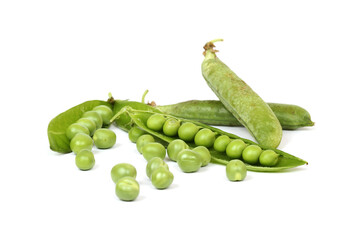 Green peas in closeup