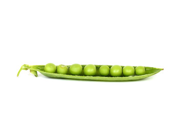 Green peas in closeup