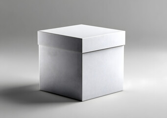Naklejka premium Blank white product packaging paper cardboard box. 3d render illustration.