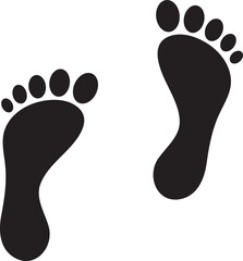Human footprints icon set. Footprint icons collection. Shoe Prints symbol