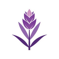 Lavender Flower Logo Vector Illustration