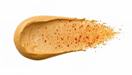 Festival of colors concept with vibrant powder explosion and dynamic brush stroke isolated on white background