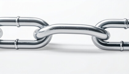 Obraz premium 白背景に映える金属チェーンのシンプルモックアップ – Isolated Metal Chain Mockup on Pure White Background