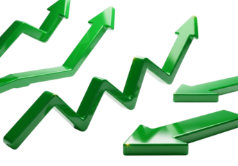 Several green arrows pointing in different directions