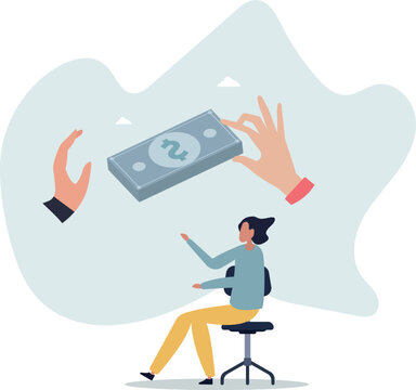 Stop Corruption, refusing to take bribery money concept.life and employment of people.