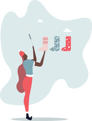 Various socks for gifts. Christmas concept.