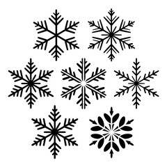 Obraz premium Elegant snowflake designs for festive winter celebrations