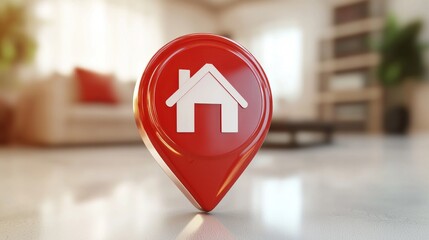 House location pointer icon concept