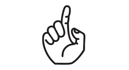 Obraz premium Beckoning finger gesture outline icon vector 