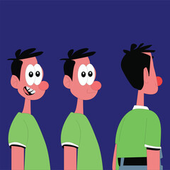 Animated Male Character Turnaround Sheet