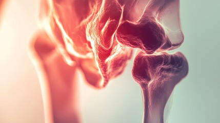 Knee joint anatomy illustration