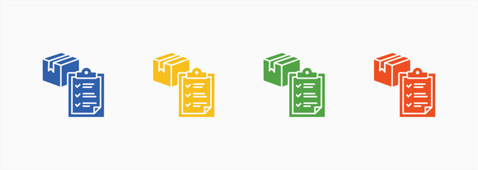 Customs Clearance Icon Set Color Multiple Style Collection