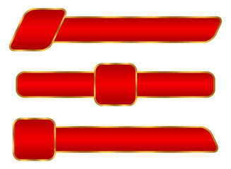 set design elegant lower third red text box with gold line banner template png file transparent design