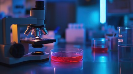 Laboratory microscope petri dish