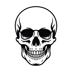 Stylized skull wearing sunglasses vector illustration