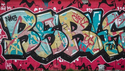 Obraz premium Graffiti wall abstract background pop art