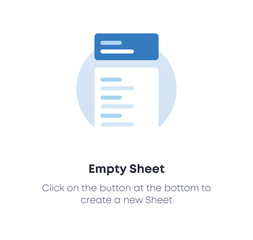 Empty Sheet &ndash; No Data Spreadsheet Illustration