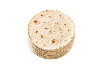 Stack of round tortillas