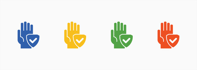 Personal Boundaries Icon Set Color Multiple Style Collection