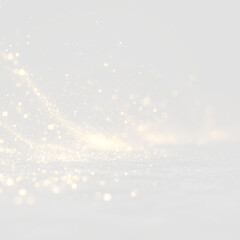 Shimmering gold particles drift over transparent background. PNG overlay adds festive magic, dreamy illumination, and sparkling elegance to Christmas and celebration-themed artwork. © MEDUZA