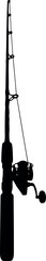 Fishing rod and reel silhouette
