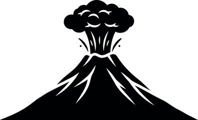 Volcano eruption icon