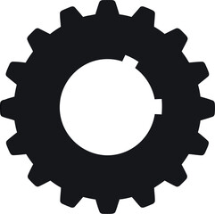 Industrial gear sprocket silhouette