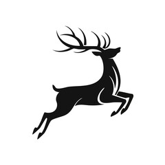 deer silhouette on a white background