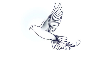 Graceful White Bird in Flight