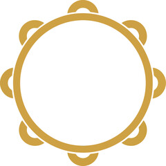 Obraz premium Golden geometric mandala frame