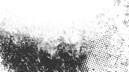 Black and white halftone dot pattern texture background with abstract organic shapes vector