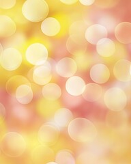 Obraz premium A soft, abstract background featuring a blend of warm yellow, pink, and orange bokeh lights