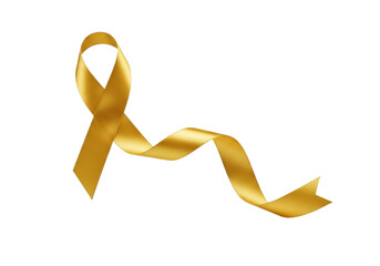 A flowing golden ribbon, symbolizing awareness or celebration
