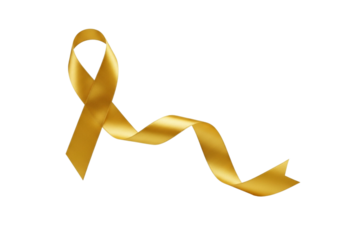 A flowing golden ribbon, symbolizing awareness or celebration