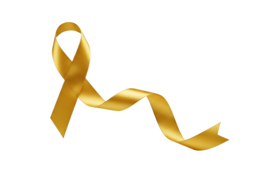 A flowing golden ribbon, symbolizing awareness or celebration