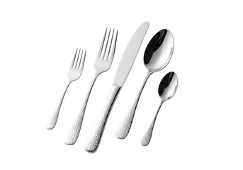 Set of silverware including fork, knife, and spoons
