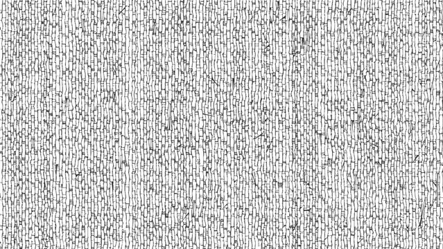 Black and white abstract vertical lines pattern with organic texture background