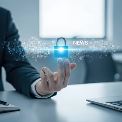 Cybersecurity protects information in modern office