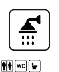 Toilet icons set, toilet signs, WC signs – vector