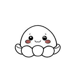 Charming cartoon eyes with playful pink blush and black stripes evoking curiosity and wonder in a minimalist, creative design