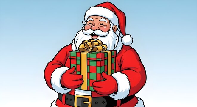 santa claus with gifts