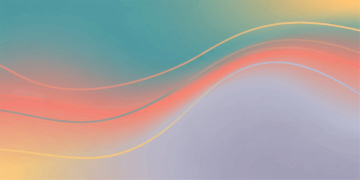 Abstract colorful wave design featuring a flowing blue curve pattern and fractal light lines for a dynamic vector backdrop
