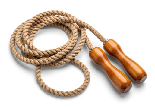 Classic jump rope with wooden handles for fitness and exercise