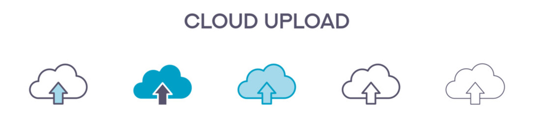 Cloud Upload Element For Design Graphic - Multi Styles
