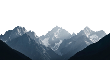 mountains on a white isolated background
