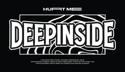 Bold "DEEPINSIDE" Text with "HURT ME" Headline on Black Background