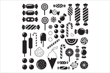 Sweet Lollipop Vector Collection Colorful Candy Illustrations Set