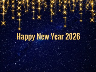 Festive Starry Sky Happy New Year 2026