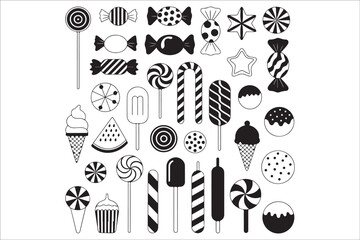 Sweet Lollipop Vector Collection Colorful Candy Illustrations Set