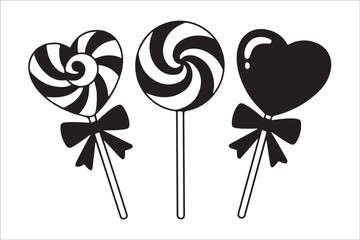 Sweet Lollipop Vector Collection Colorful Candy Illustrations Set